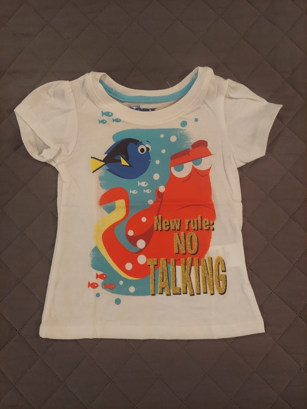 White Kids' 'No Talking' Finding Dory Graphic Tee